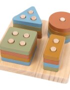 2Kids Toys Colourful Shape Sorter jucărie interactivă cu piese care se pot insera 12m+ 17 buc