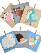 2Kids Toys Sensory Pictures Animals carte cu imagini 6 buc