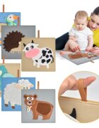2Kids Toys Sensory Pictures Animals carte cu imagini 6 buc