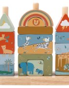 2Kids Toys Shape-Fitting Blocks Safari cuburi din lemn 12m+ 16 buc