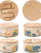2Kids Toys Wooden Drum Safari jucărie muzicală 18m+ 1 buc