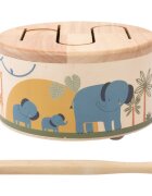 2Kids Toys Wooden Drum Safari jucărie muzicală 18m+ 1 buc