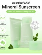 Abib Heartleaf Mild Sunscreen Relief Tube crema de soare pentru fata cu efect calmant SPF 50+ 50 ml