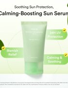Abib Heartleaf Mild Sunscreen Relief Tube crema de soare pentru fata cu efect calmant SPF 50+ 50 ml