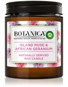 Air Wick Botanica Island Rose & African Geranium lumânare parfumată cu aromă de trandafiri 205 g