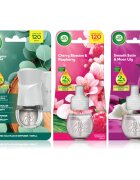 Air Wick Cherry Blossom & Rasberry Blue Eucalyptus & Cedarwood Essential Oils Smooth Satin & Moon Li odorizant de camera