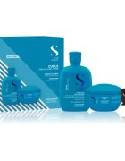 Alfaparf Milano Semi Di Lino Curls Duo Kit set cadou pentru toate tipurile de păr creț 3 buc