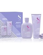 Alfaparf Milano Semi di Lino Smooth Duo Kit set cadou pentru par indisciplinat 3 buc