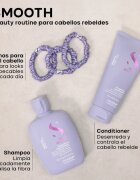 Alfaparf Milano Semi di Lino Smooth Duo Kit set cadou pentru par indisciplinat 3 buc