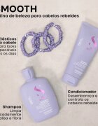 Alfaparf Milano Semi di Lino Smooth Duo Kit set cadou pentru par indisciplinat 3 buc