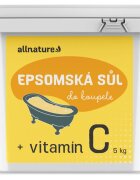 Allnature Epsom salt + vitamín C saruri de baie cu vitamina C 5000 g
