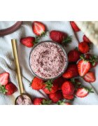 Almara Soap Body Scrub exfoliant de corp cu zahăr pentru celulită cu parfum Strawberry Cream 180 g
