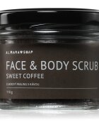 Almara Soap Face & Body Scrub exfoliant din zahar corp si fata cu parfum Sweet Coffee 110 g