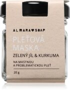 Almara Soap Face Green Clay & Turmeric masca de fata pentru curatare pentru ten gras si problematic 20 g