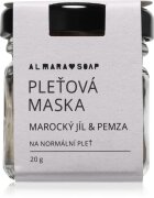Almara Soap Face Moroccan Clay & Pumice masca pentur fata cu efect de peeling pentru piele normala 20 g