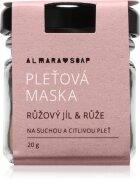 Almara Soap Face Pink Clay & Rose masca calmanta pentru fata pentru piele foarte uscata si sensibila 20 g