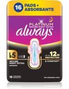 Always Platinum Night Extra Size 5 absorbante pentru noapte 16 buc