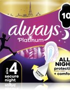 Always Platinum Secure Night Size 4 absorbante 10 buc