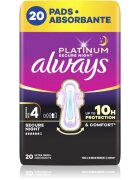 Always Platinum Secure Night Size 4 absorbante pentru noapte 20 buc