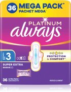 Always Platinum Super Extra Size 3 absorbante cu aripioare 36 buc