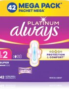 Always Platinum Super Size 2 absorbante cu aripioare 42 buc