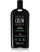 American Crew Hair & Body 3-IN-1 Tea Tree sampon balsam si gel de dus 3in1 pentru barbati 1000 ml
