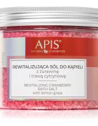 Apis Natural Cosmetics Cranberry Vitality sare de baie relaxanta cu minerale din Marea Moartă 650 g