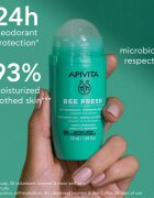 Apivita Bee Fresh Deodorant Deodorant roll-on împotriva transpirației și a mirosului neplăcut 50 ml
