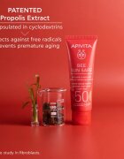 Apivita Bee Sun Safe Anti-Spot and Anti-Age Tinted Face Cream SPF50 crema de fata cu efect de protectie SPF 50 culoare Tinted 50 ml