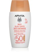 Apivita Bee Sun Safe Daily Age Repair Tinted Fluid SPF50 crema protectoare cu efect de tonifiere SPF 50 50 ml