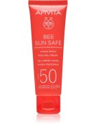 Apivita Bee Sun Safe Hydra Fresh Face Gel-Cream SPF50 crema gel pentru hidratare. SPF 50 50 ml