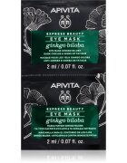 Apivita Express Beauty Eye Mask Gingko Biloba masca pentru ochi împotriva ridurilor și a cearcănelor întunecate 2x2 ml
