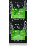 Apivita Express Beauty Moisturizing Face mask Aloe mască hidratantă răcoritoare faciale 2x8 ml