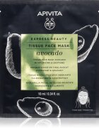Apivita Express Beauty Moisturizing Tissue Face Mask Avocado mască textilă hidratantă pentru netezirea pielii 10 ml