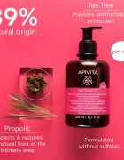 Apivita Intimate Plus Cleansing Gel gel de dus delicat spumant pentru igiena intima 300 ml