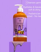Apivita Mini Bees Gentle Kids Shampoo Blueberry & Honey Sampon pentru par fin pentru copii 500 ml