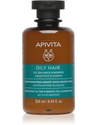 Apivita Oily Hair Oil Balance Shampoo sampon pentru curatarea profunda a scalpului seboreic pentru intarire si stralucire 250 ml