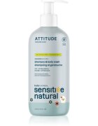 Attitude Sensitive Natural Baby Oatmeal sampon si gel de baie 2 in 1 pentru piele sensibila pentru copii 473 ml