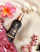 Australian Gold Instant Bronzer spray protector pentru plajă cu efect autobronzant SPF 15 100 ml