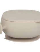 B.Box Silicone Bowl bol din silicon cu capac Beige 300 ml