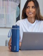 B.Box Stainless Steel Thermos Bottle sticlă termos cu pai Midnight 1 buc