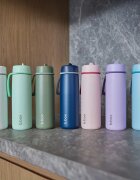 B.Box Stainless Steel Thermos Bottle sticlă termos cu pai Pink Paradise 1 buc