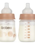 Baboo Anti-colic Feeding Bottle biberon anticolici pentru nou-nascuti si copii Au Naturale 0 m+ 1 buc