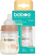 Baboo Anti-colic Feeding Bottle biberon anticolici pentru nou-nascuti si copii Au Naturale 0 m+ 1 buc
