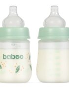 Baboo Anti-colic Feeding Bottle biberon anticolici pentru nou-nascuti si copii Peachy Keen 0 m+ 1 buc