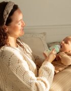 Baboo Anti-colic Feeding Bottle biberon anticolici pentru nou-nascuti si copii Peachy Keen 0 m+ 1 buc