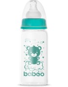 Baboo Anti-colic Glass Feeding Bottle Narrow Neck biberon de sticlă 0m+ 1 buc