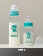 Baboo Anti-colic Glass Feeding Bottle Narrow Neck biberon de sticlă 3m+ 1 buc
