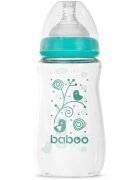 Baboo Anti-colic Glass Feeding Bottle Wide Neck biberon de sticlă 3m+ 1 buc