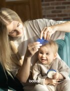 Baboo Baby Hair Brush and Comb Set set pentru păr pentru nou-nascuti si copii Blue Haze 2 buc